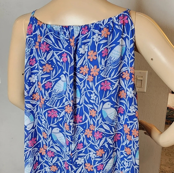 Old Navy Bird Sleeveless maxi dress. Blue Floral. Women's size XXL - Picture 10 of 15